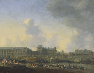 Veduta del fiume Senna, del Louvre e del Palais Bourbon, c.1655 da Reinier Zeeman